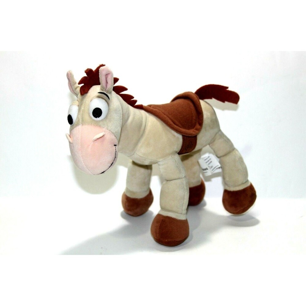 Disney Parks Authentic Bullseye Toy Story Poseable 10" Tan Horse Suede Plush EUC